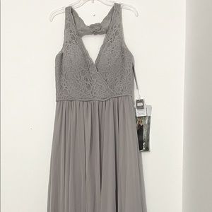Silver formal long dress. New